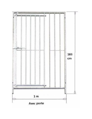 Panneau de chenil avec porte grille chenil barreaux panneaux chenil avec porte 1m ciel et terre