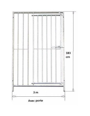 Panneau de chenil avec porte grille chenil barreaux panneaux chenil avec porte 3m ciel et terre