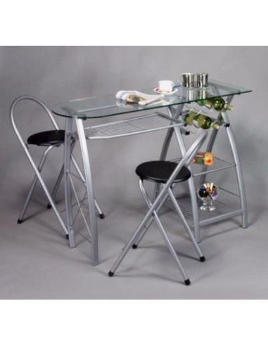 Bar de cuisine avec 2 chaises table de cuisine table bar