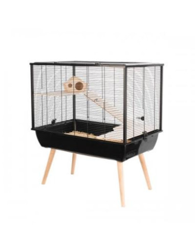 Cage rongeur noir scandinave cage lapin cage cochon d'inde cage hamster cielterre-commerce