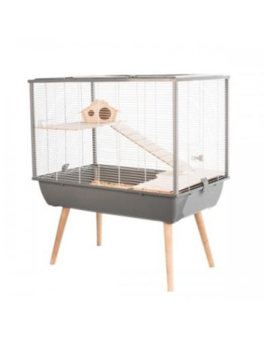 Cage rongeur grise scandinave cage lapin cage cochon d'inde cage hamster cielterre-commerce