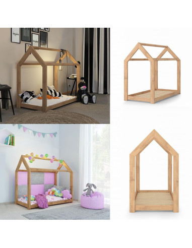 Lit montessori pour enfant 70x140 cm lit cabane lit maison