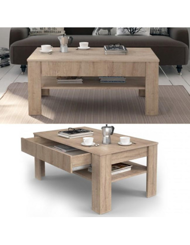 Table basse chêne avec tiroir table basse avec rangement