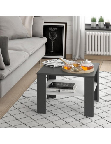 Table basse anthracite blanc table basse carré table salon