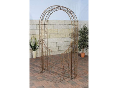 Arche jardin avec portillon en fer forg marron antique Ciel terre