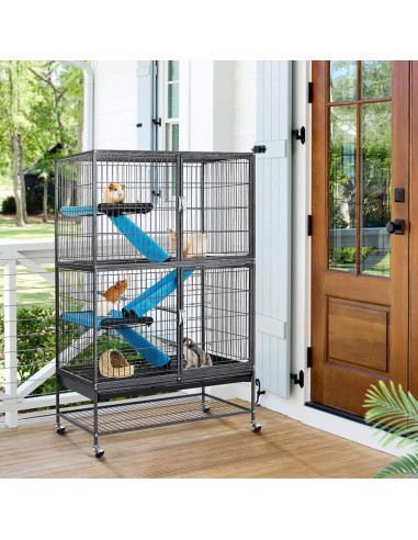 Cage rongeur 4 niveaux cage pour Furets écureuils Chinchillas cage rat cielterre-commerce