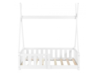 Tipi montessori blanc pour enfant 70x140 cm avec barrières - Ciel