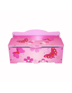 Petit coffre de rangement rose pour enfant - 32x38x23 - ON RANGE TOUT