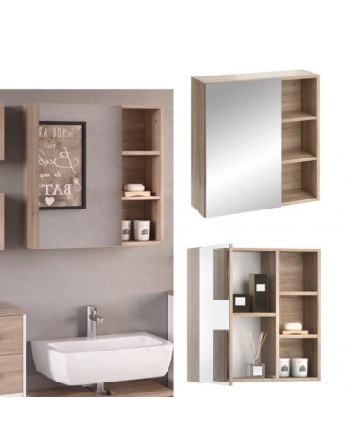 Armoire salle de bain avec miroir armoire avec rangement