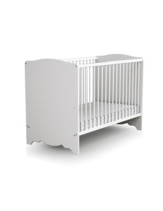 Lit bébé mobile coté coulissant blanc 60x120 cm sommier - Ciel & terre