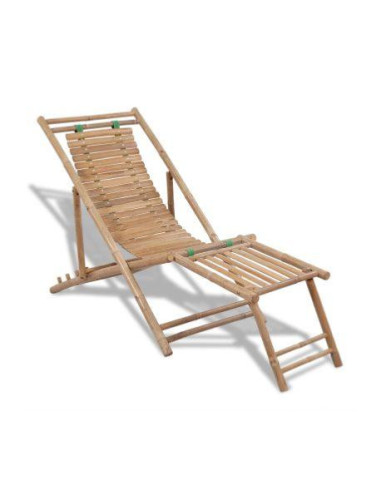 Chaise longue en bambou Bain de soleil bambou transat