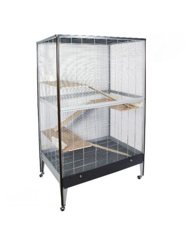 Cage rongeur Florence anthracite platinum cage chinchilla cage furet cage octodon cielterre-commerce
