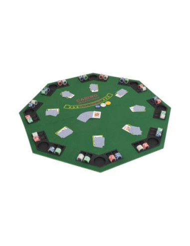 Plateau de Poker pliable et transportable 8 joueurs voyage