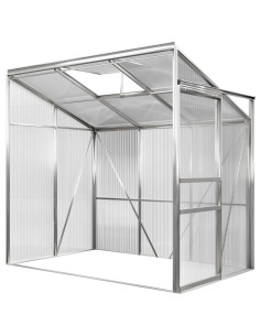 Serre anthracite aluminium en dome 12,63 m² Serre polycarbonate - Ciel &  terre