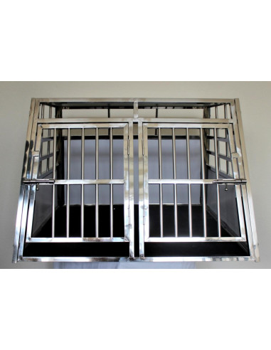 Cage de transport INOX double cage chien INOX cielterre-commerce