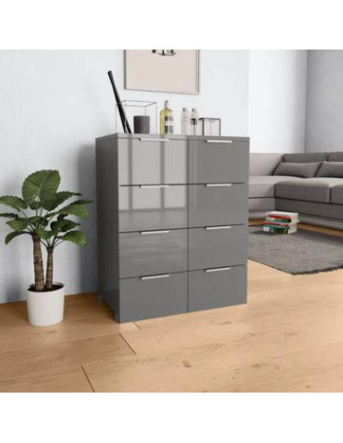 Commode 8 tiroirs gris commode chambre moderne