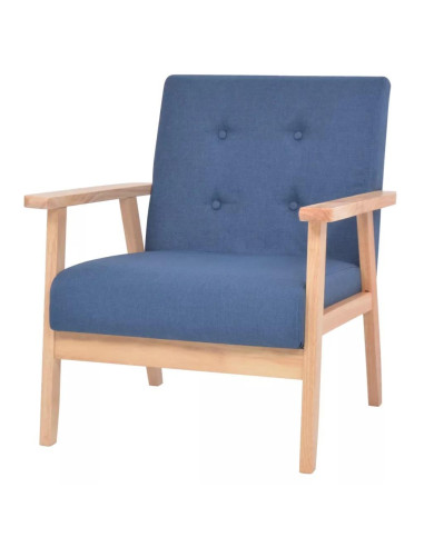 Fauteuil moderne tissu bleu fauteuil de salon nordique 