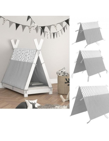 Tente pour tipi Montessori 90x200 cm accessoire lit cabane