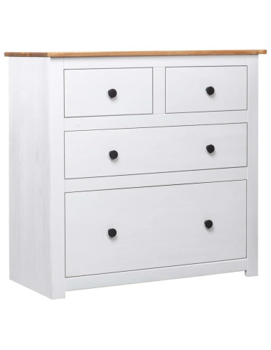 Commode 4 tiroirs commode salon blanche commode pin