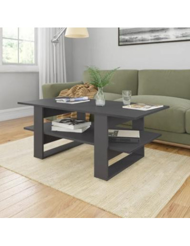 Table basse moderne grise table basse avec étagère salon