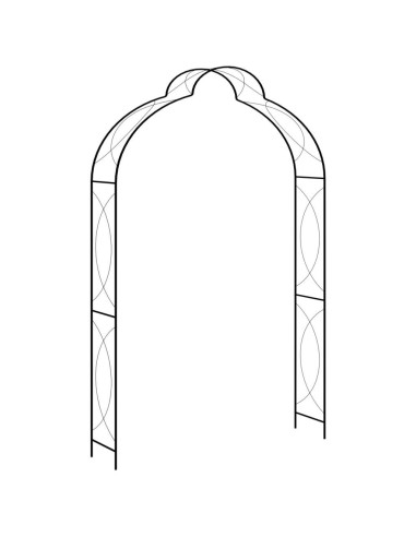Arche de jardin en métal noir Arche jardin métal Arceau