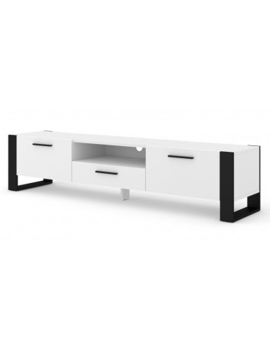 Meuble TV noir et blanc + étagère design cielterre-commerce
