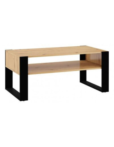 Table basse chêne avec étagère table basse industrielle