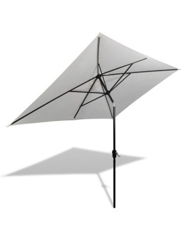 Parasol 300 x 200 cm blanc sable cielterre-commerce