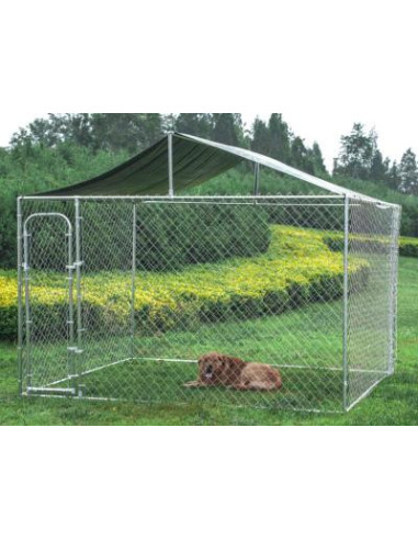Chenil 16m² + Toiture chenil galvanisé chenil enclos parc chien chenil grillagé chenil avec toit