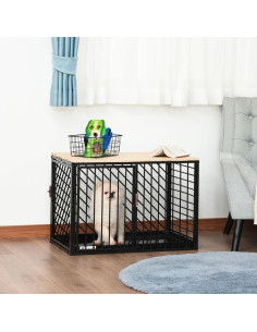 Cage chien pratique intérieur cage chat cage chiot blanc - Ciel & terre