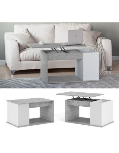 Table basse plateau relevable table salon rectangulaire