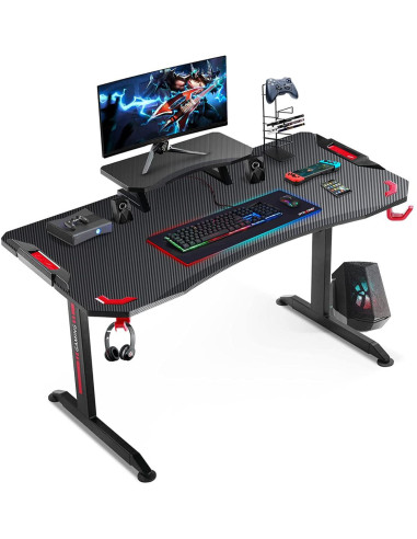 Table de gaming ergonomique 120 cm bureau gamer de jeu