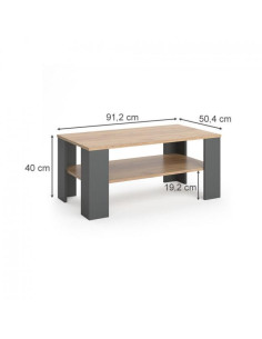 Petite table à manger bois anthracite et pieds acier jaune Bazika 150 cm