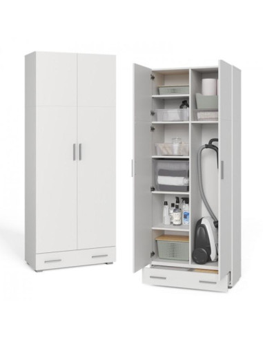 Armoire universelle blanche avec tiroir armoire chambre