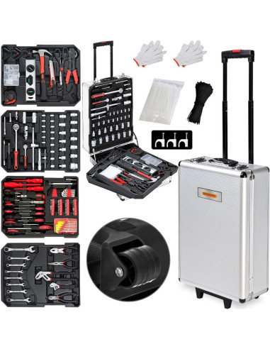 Malette outils complète 900 pièces Valise à outils 900 pièces valise bricolage cielterre-commerce