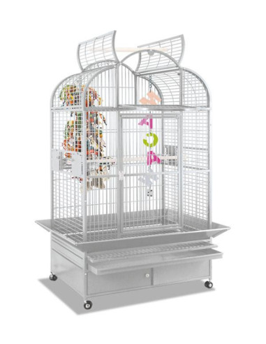 Cage perroquet Palma (2 couleurs) cielterre-commerce Platinum (Gris clair - blanc)