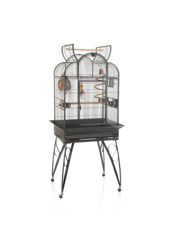 Cage perruche Poly cage inséparable calopsitte cage canari Platinum (Gris clair - blanc)