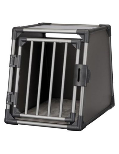 Cage de transport en aluminium gris foncé cage chien chat Taille 2