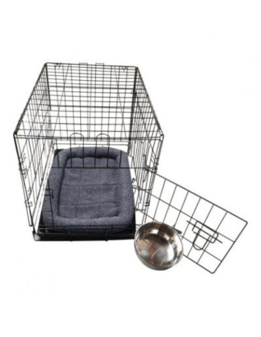 Cage en métal avec bac cage chien cage chat avec coussins Taille 3