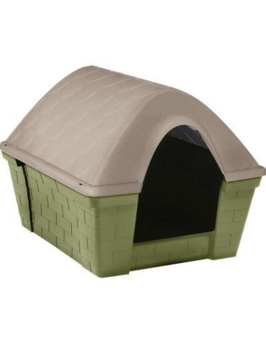 Niche chien plastique verte et taupe (2 tailles) cielterre-commerce Taille 2