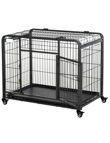Cage gros chien mobile pratique pliable poids lourd 2 tailles Taille 2