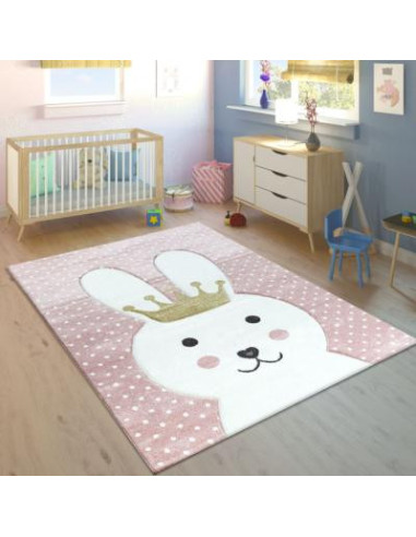 Tapis chambre enfant Queen bunny (3 tailles) tapis enfant Taille 3