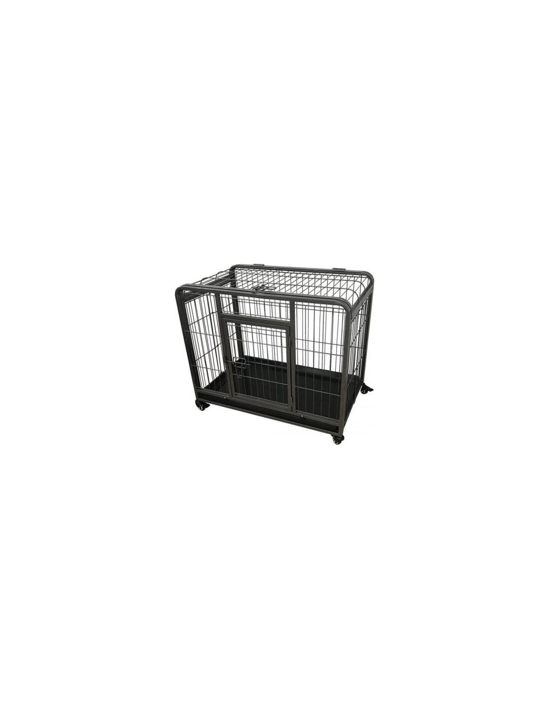 Cage gris chien cage mobile pratique pliable poids lourd - Ciel & terre
