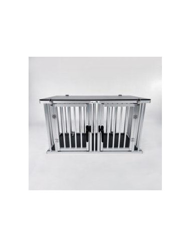 Cage chien double ALUMINIUM cage transport ALU pliable Taille 2