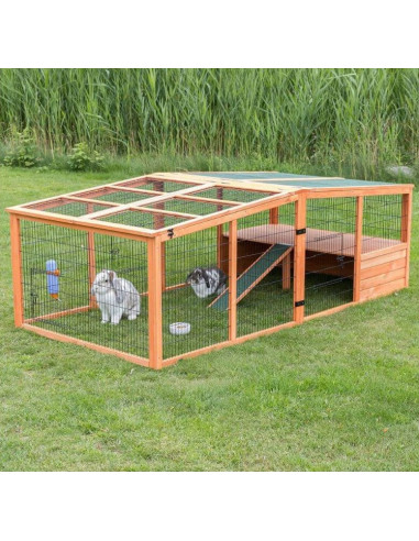 Enclos Lapin Parc ouvert Cage à lapin Clapier