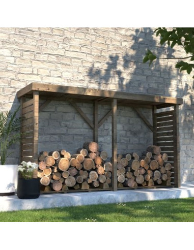 Abri à bûches 4,3 m3 - abri de stockage pour bois de chauffage