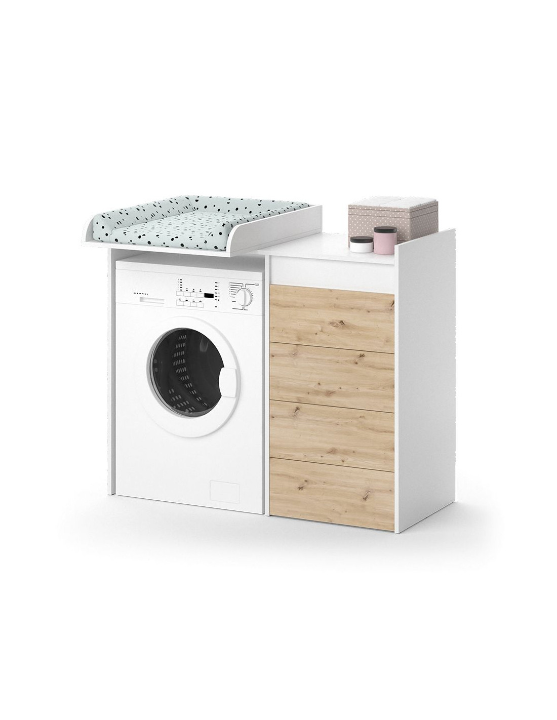 Armoire basse lave linge Armoire machine à laver Armoire salle de bain -  Ciel & terre
