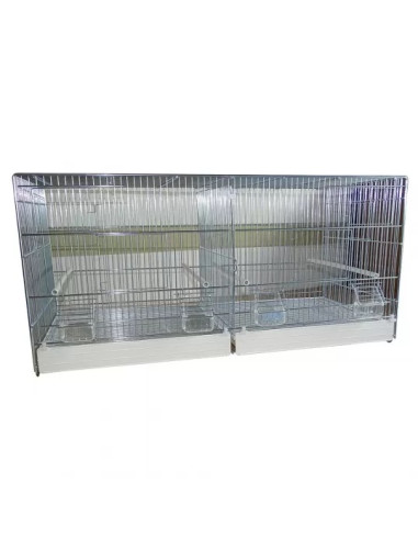 Cage élevage 90 cm Bac Plastique pour inséparable canari mandarin