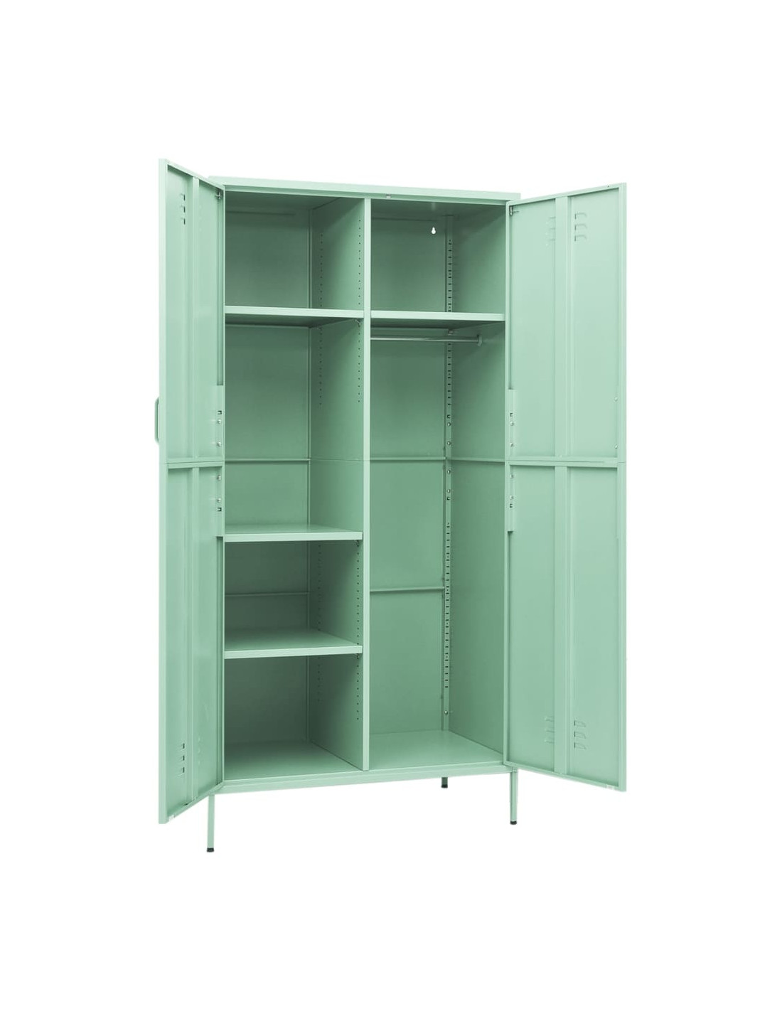 Armoire Métallique Acier Verte Bibliothèque en Méta Meuble Rangement - Ciel  & terre