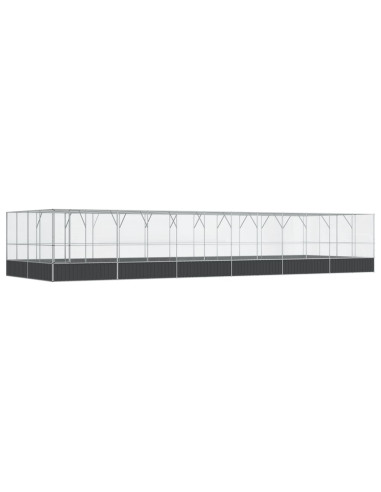 Volière de Jardin en Acier Galvanisé 8,32x4,14x2,12m Volière Métal